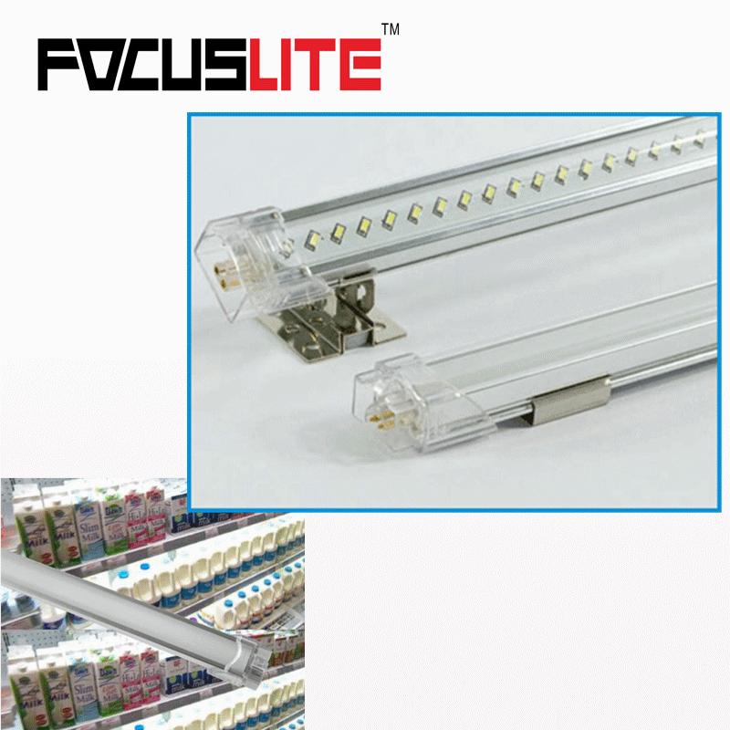 Interconnected led bar lights for refrigerated meat cabinets