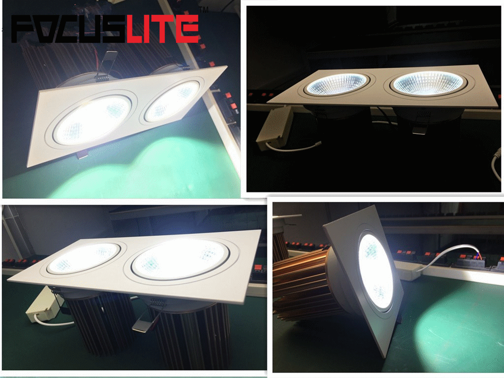 Customized LED downights for different retail display areas